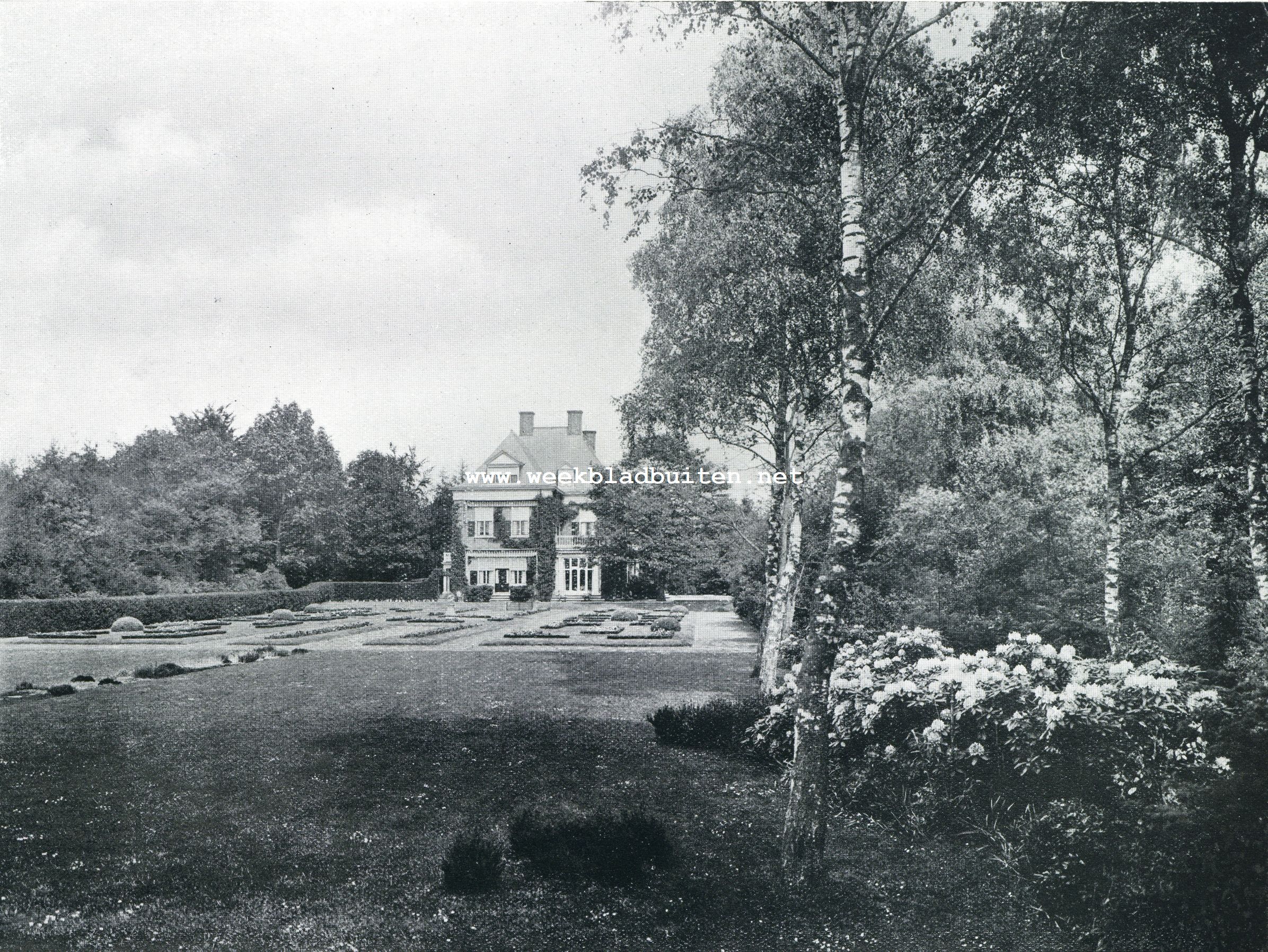 De tuin in Holland. Gezicht op Huize 