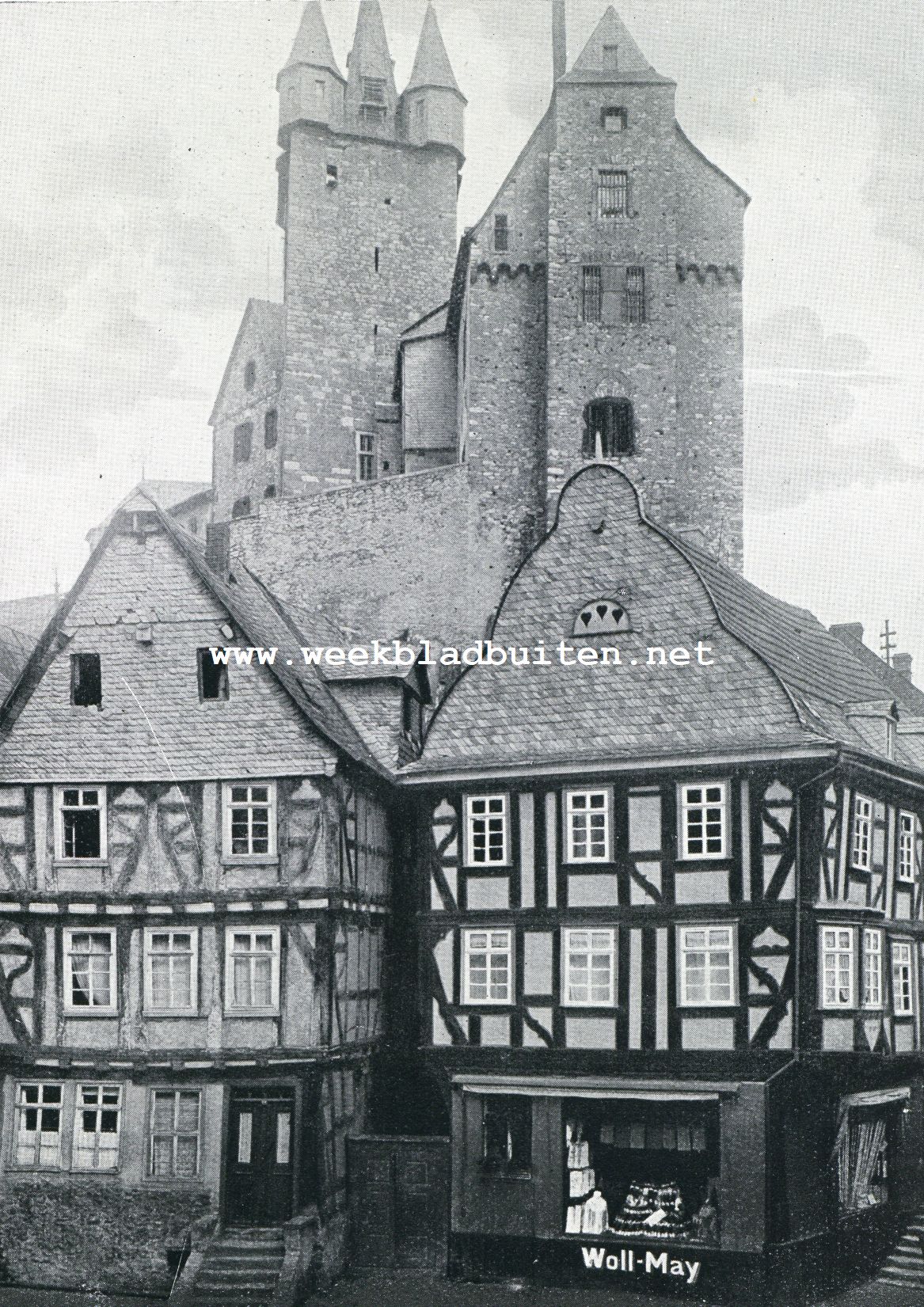 Oude Markt en Slottoren te Diez a/d Lahn