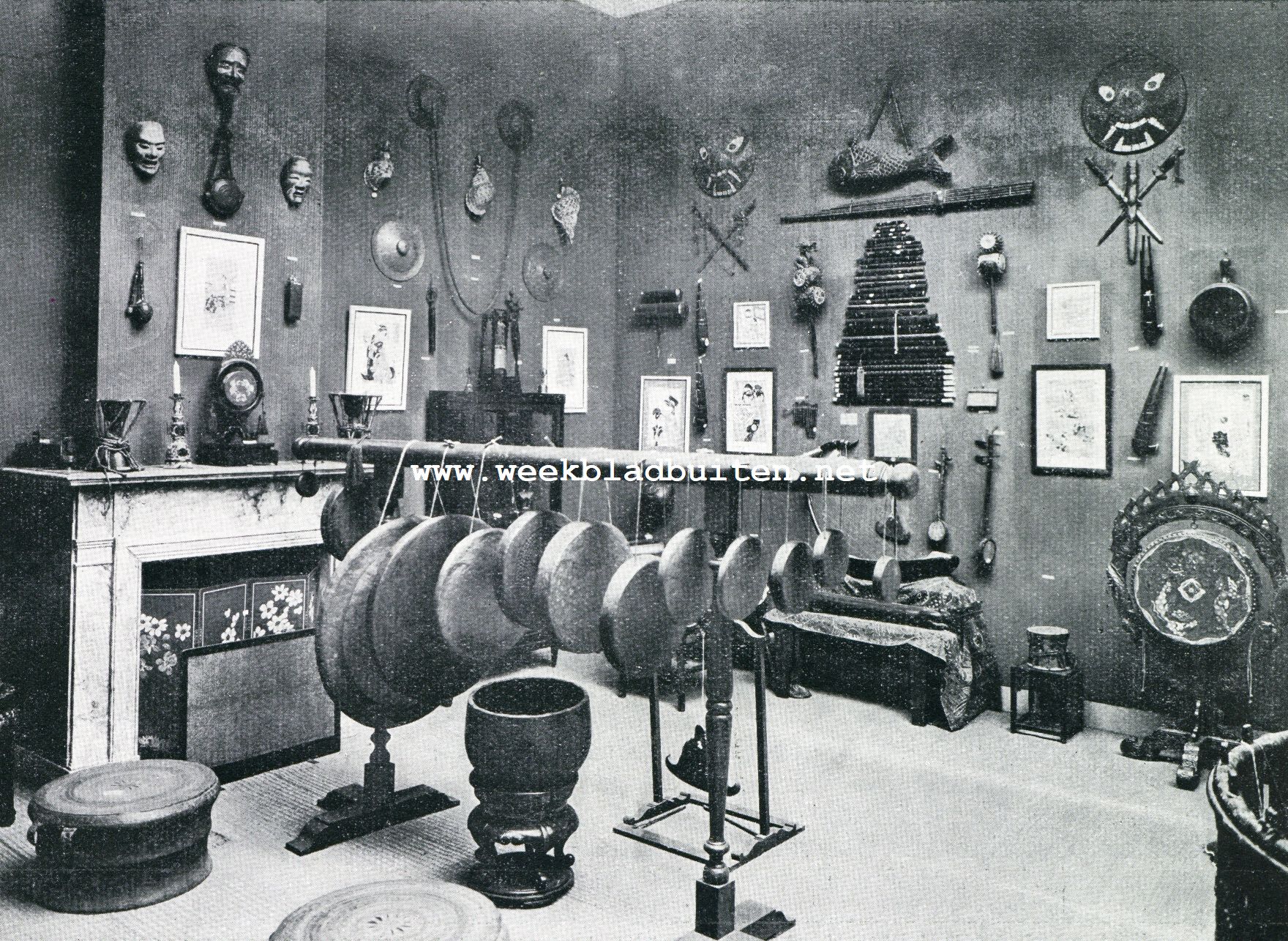 De muziekhistorische afdeeling van het museum Scheurleer te 's-Gravenhage. Gongstel