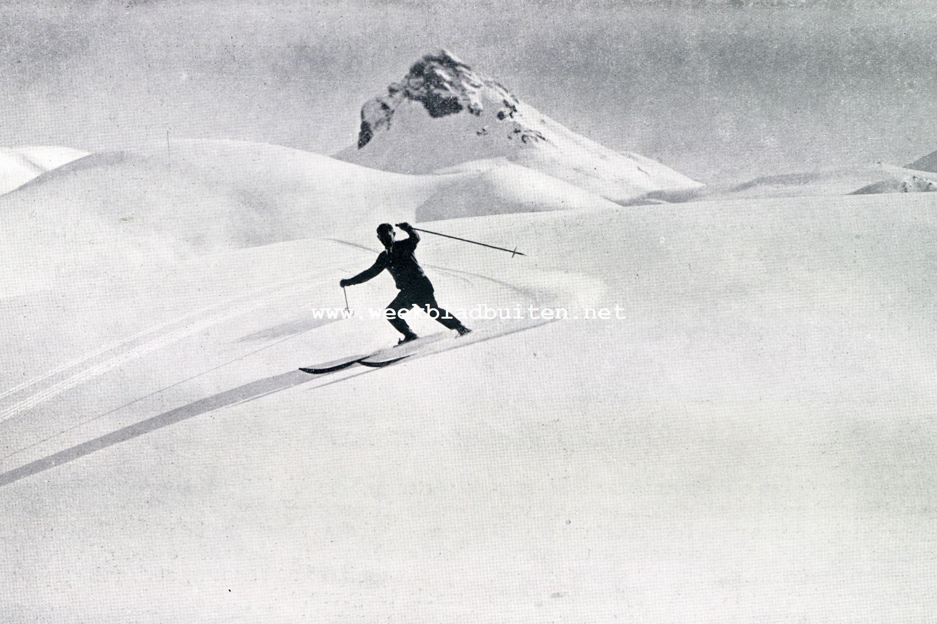 Wintersport in Zwitserland. Een omlaag op ski s