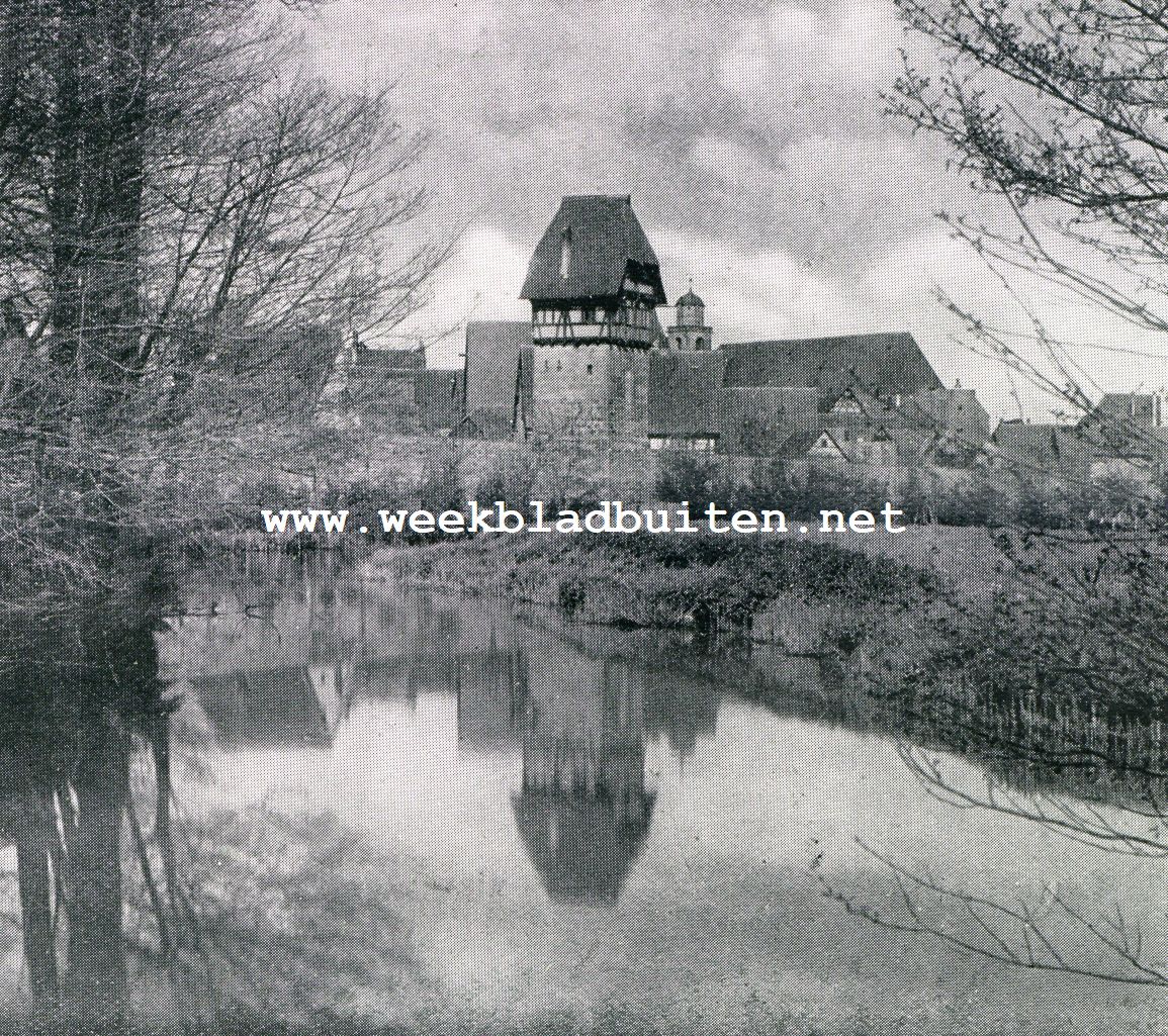 Dinkelsbhl. Stadsgracht en Bauerlinsturm te Dinkelsbhl