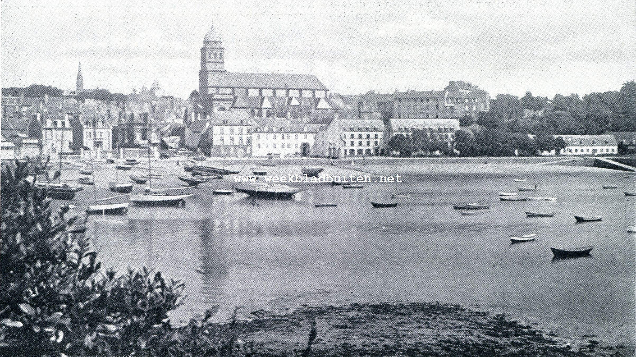 Ile Cezembre. Saint Servan, gezien van den Tour Solidor