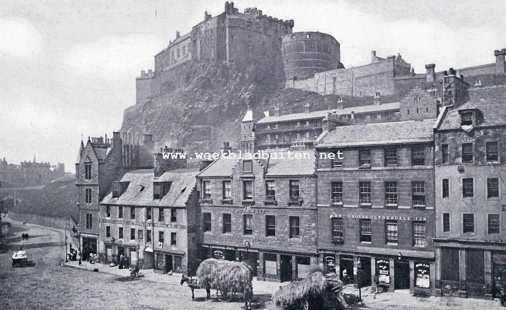 Edinburgh Castle. Hoog boven Edinburgh dreigt het kasteel