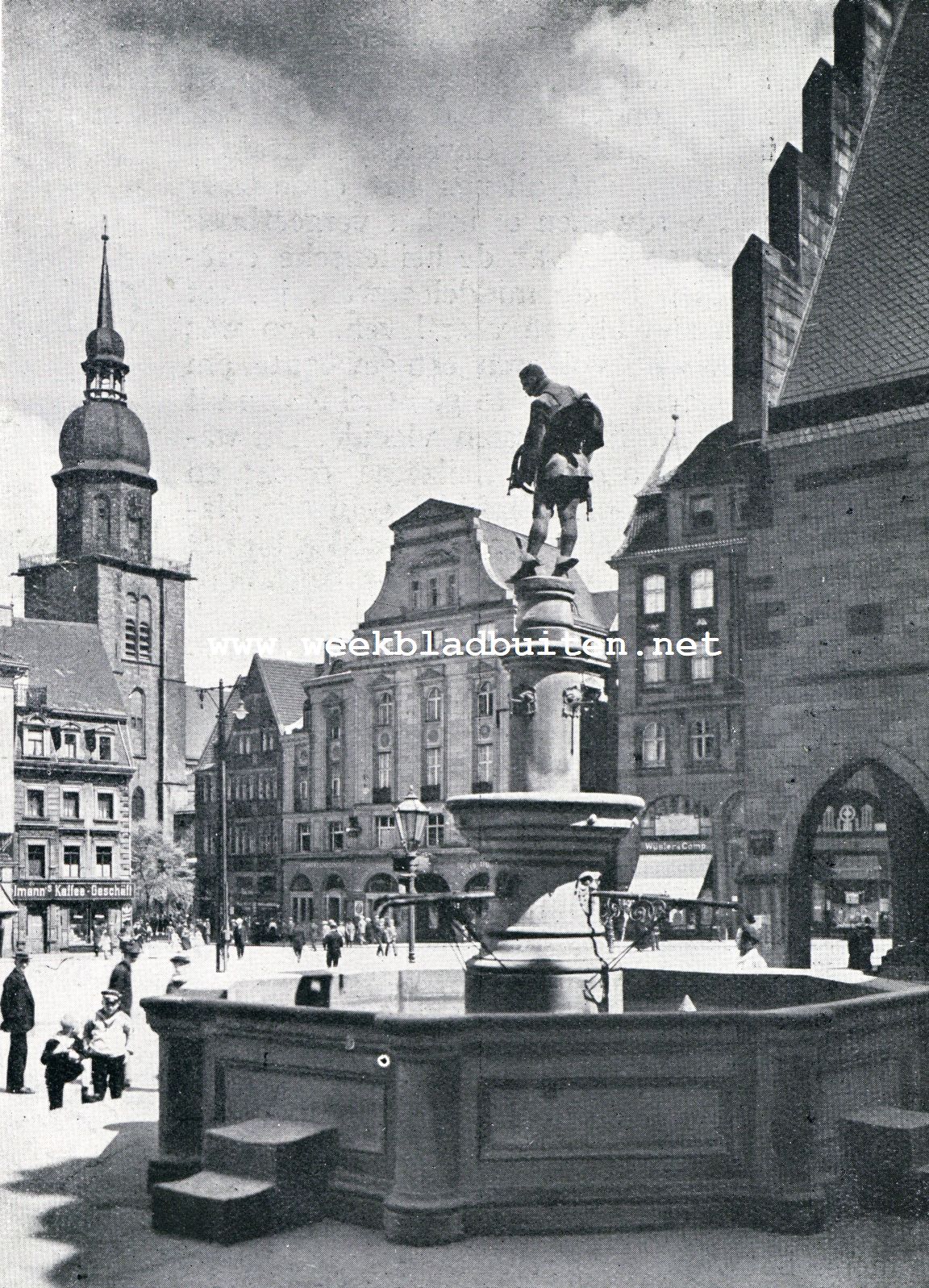 Plein-Air in Kopenhagen. Bij den Ronden Toren te Kopenhagen