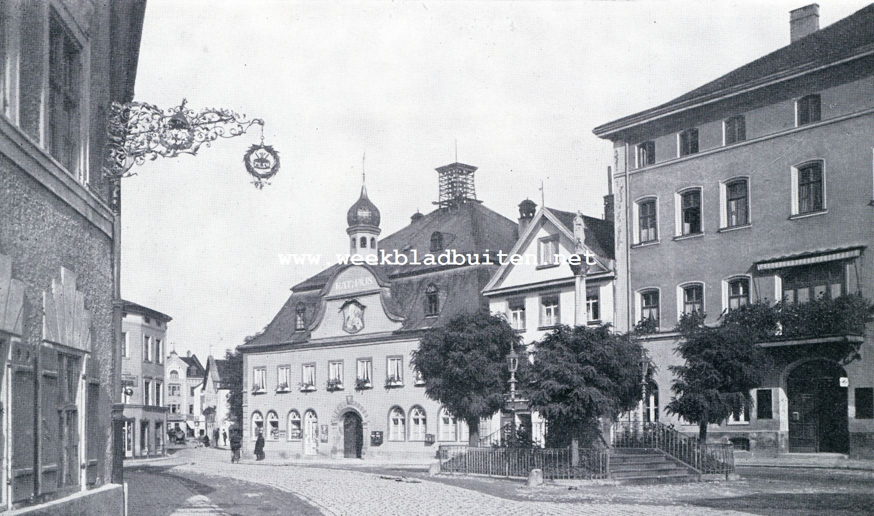 Een uithangbord in de badplaats Aibling in Ober-Bayern