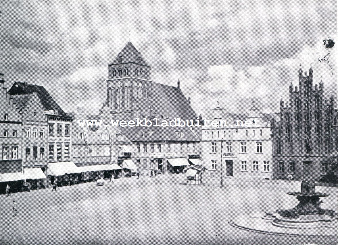 Greifswald. Markt met spaarbank 