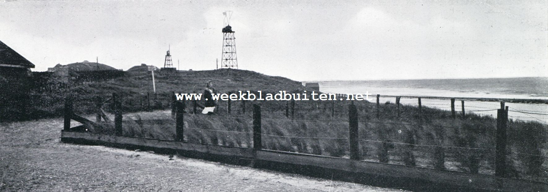 Het land van Huisduinen en Den Helder. Den Helder. Vuurtoren met Noordzeegezicht bij Huisduinen