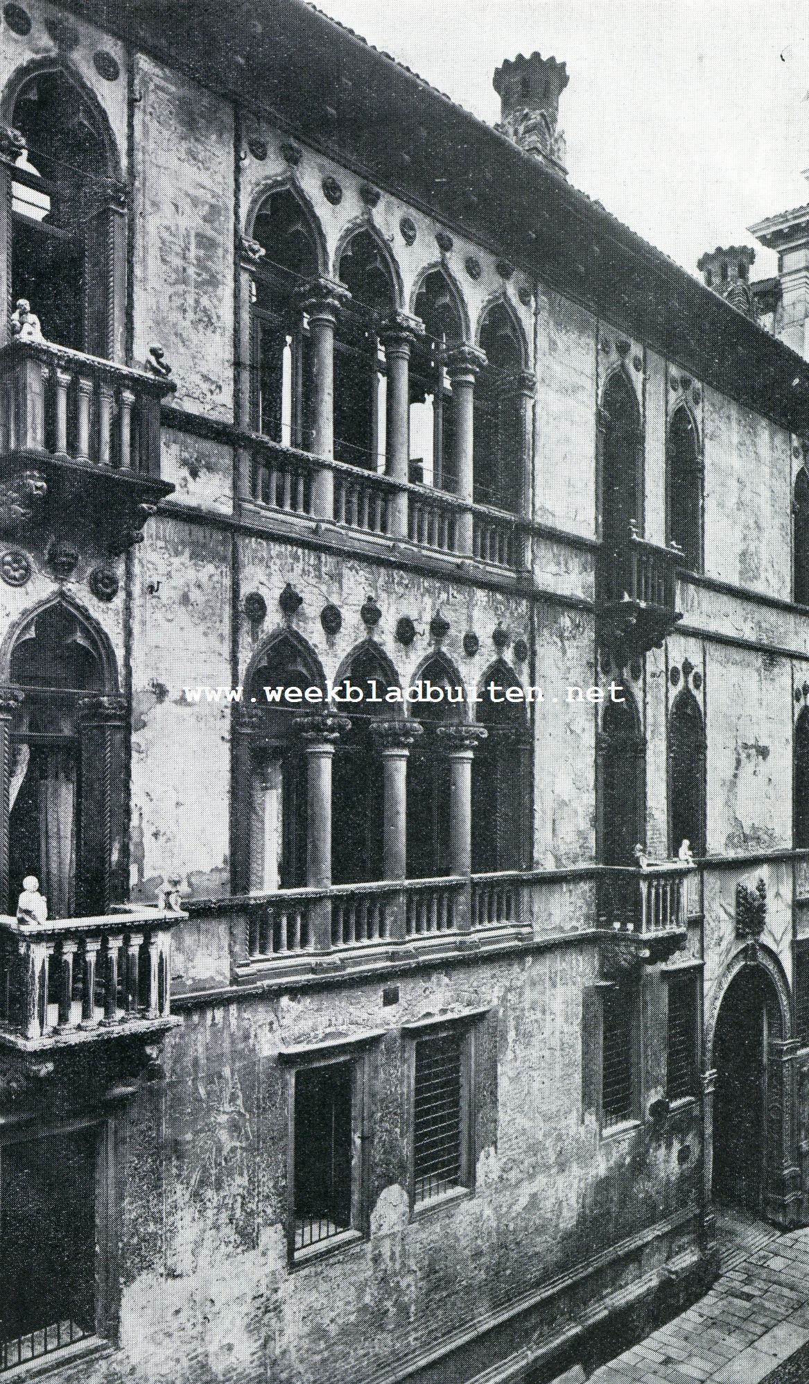 Vicenza. Satelliet der Dogenstad. Palazzo da Schio, in den volksmond Ca d'Oro genoemd