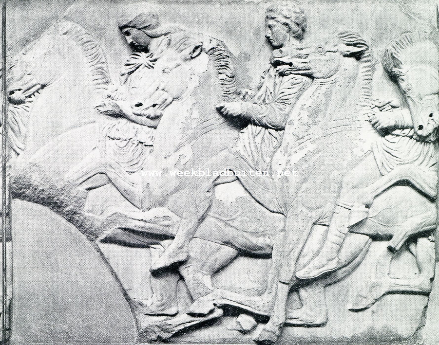 DE PANATHENAEA. FRIES VAN HET PARTHENON. DE RUITERS, TOT DICHTE SCHAREN AANEENGESLOTEN