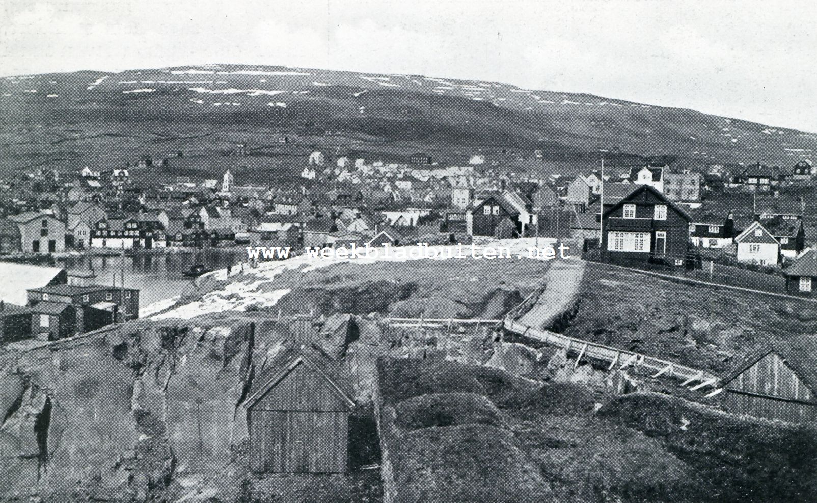 DE FAEROER. THORSHAVN, VAN DE SCHANS AF GEZIEN