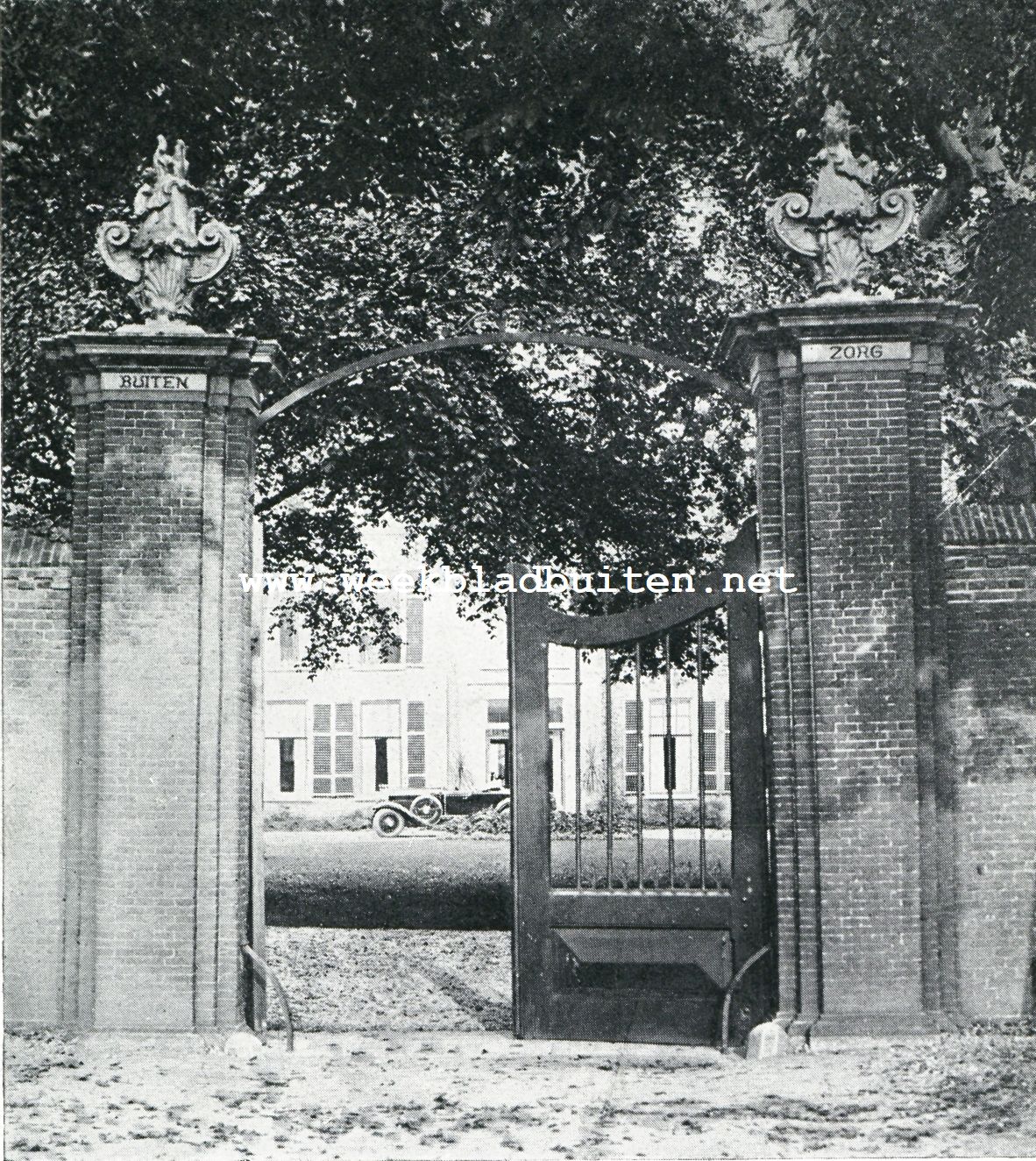 ZOETERWOUDE. HET TOEGANGSHEK TOT HUIZE BUITENZORG