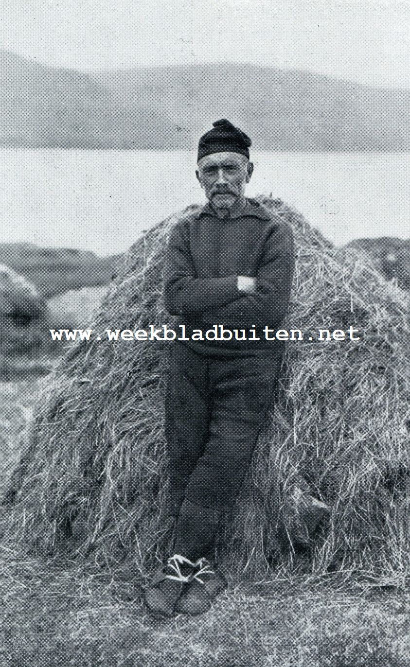 De Faeroer. Faerosche boer van het eiland Kolter