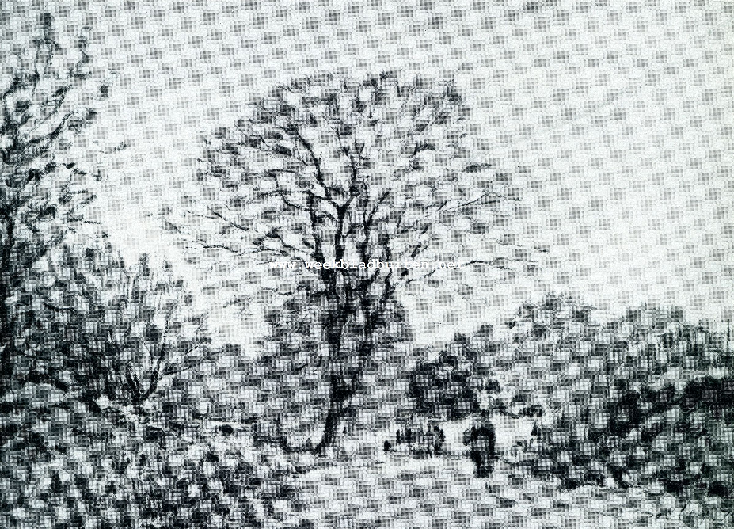 Fransche schilderkunst der 19e en 20e eeuw. Alfred Sisley (1840-1899). La Route de Louveciennes