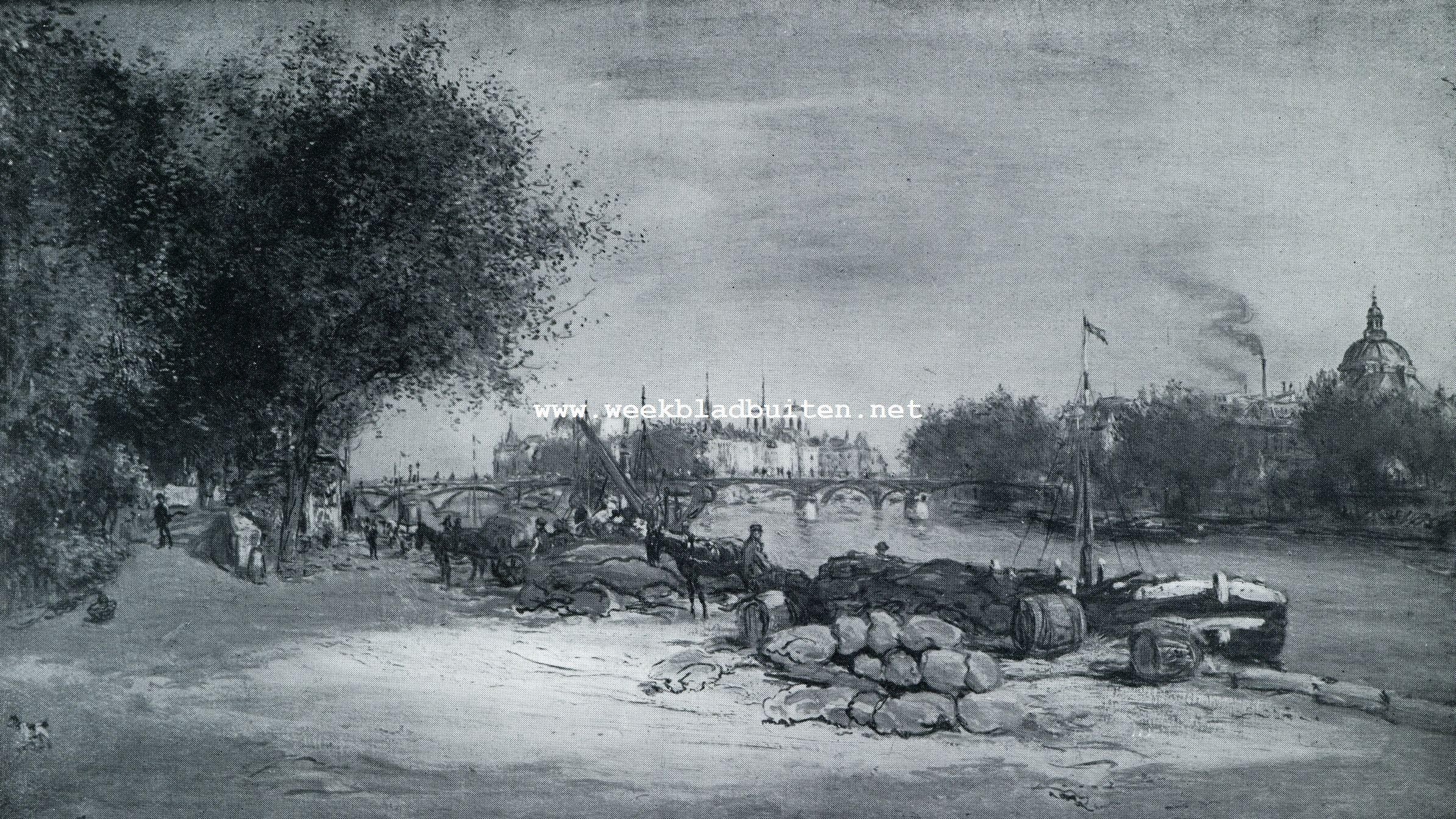 Fransche schilderkunst der 19e en 20e eeuw. Jean Franois Raffaelli (1850-1924). La Seine et l'Ile de la Cit