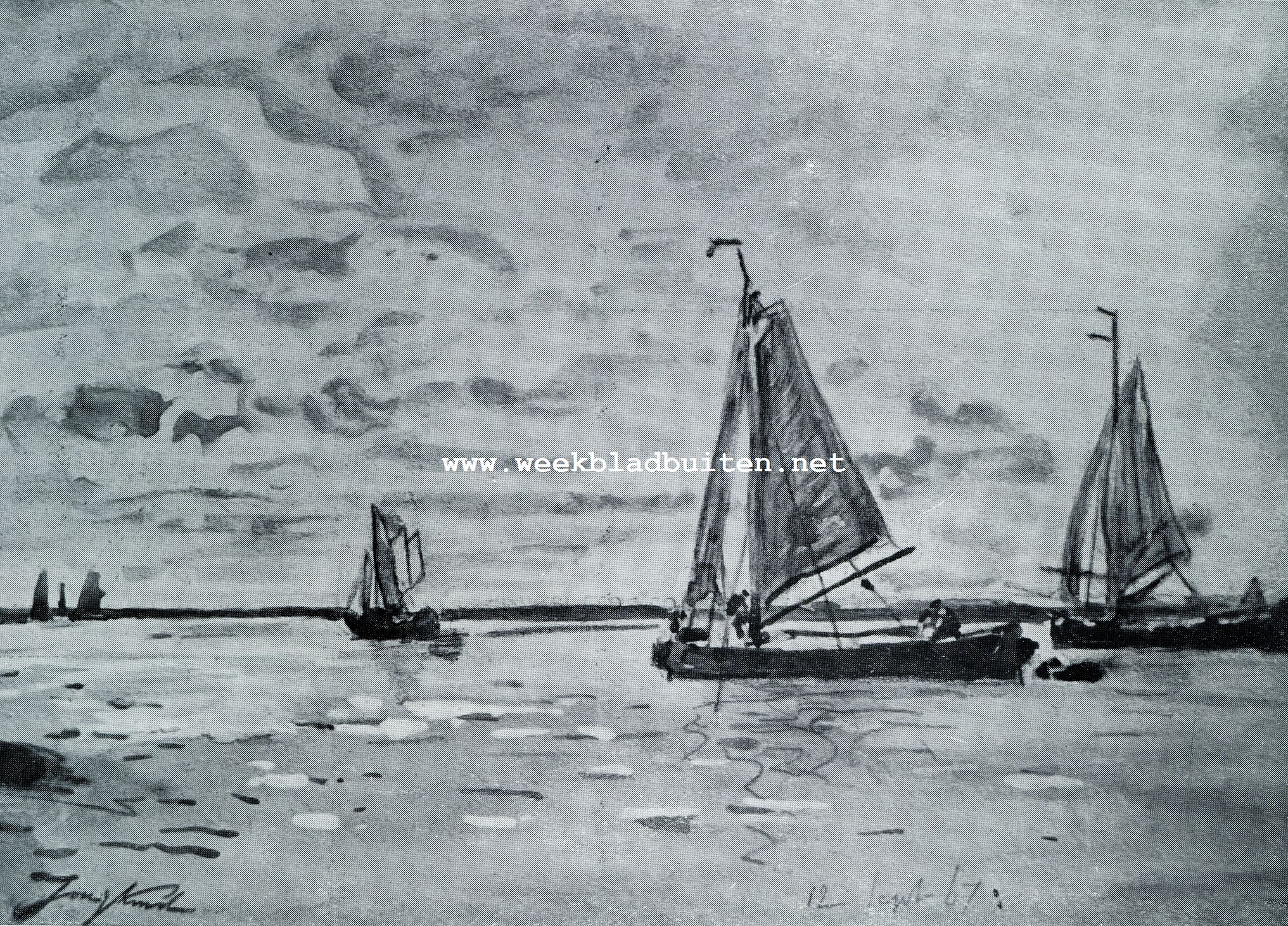 Fransche schilderkunst der 19e en 20e eeuw. Johan Bartold Jongkind (1819-1891). Bateaux a Voiles, Hollande