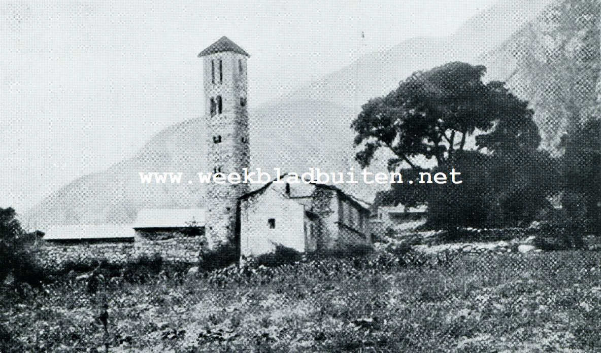 In Andorra, de kleinste staat ter wereld. De half vervallen Santa Coloma