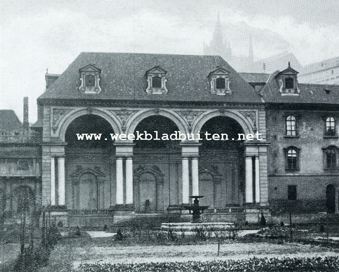 Wallenstein-herinneringen. Loggia in Wallenstein's Paleis Waldstein te Praag