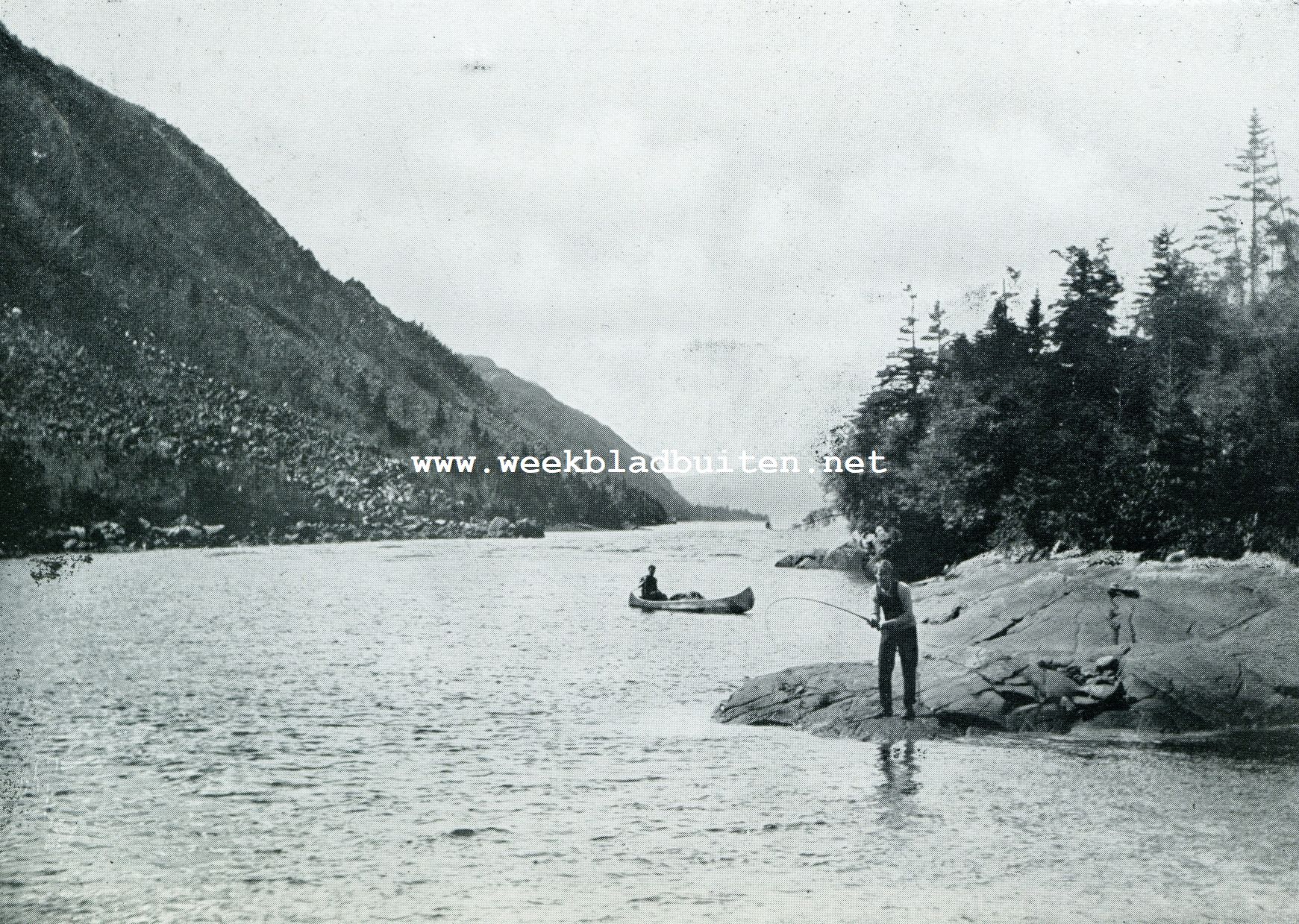 New Foundland. Zalm-visschen in de  Bay d'East River