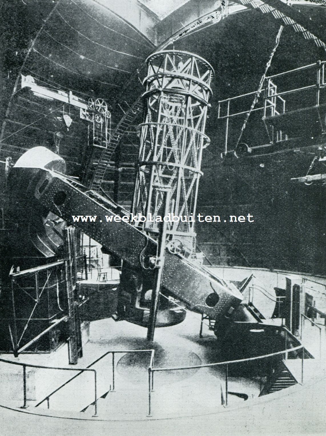 De reusachtige telescoop op Mount Wilson (U.S.A.)