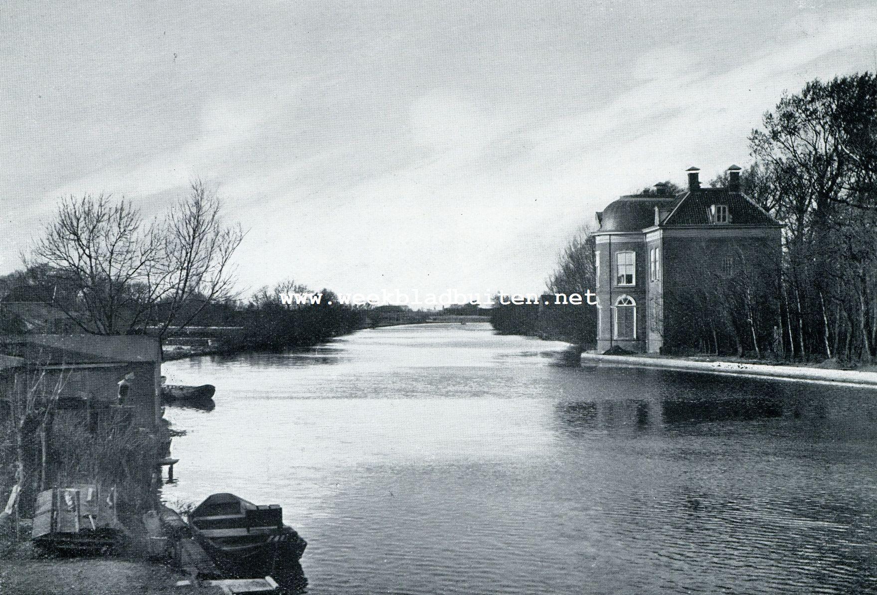 Voorschoten. De Oude Rijn bij de Haagsche Schouw