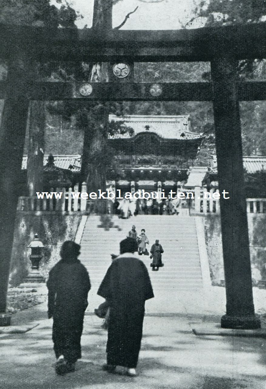 Gewijde plaatsen in Japan. In het tempelpark te Nikko
