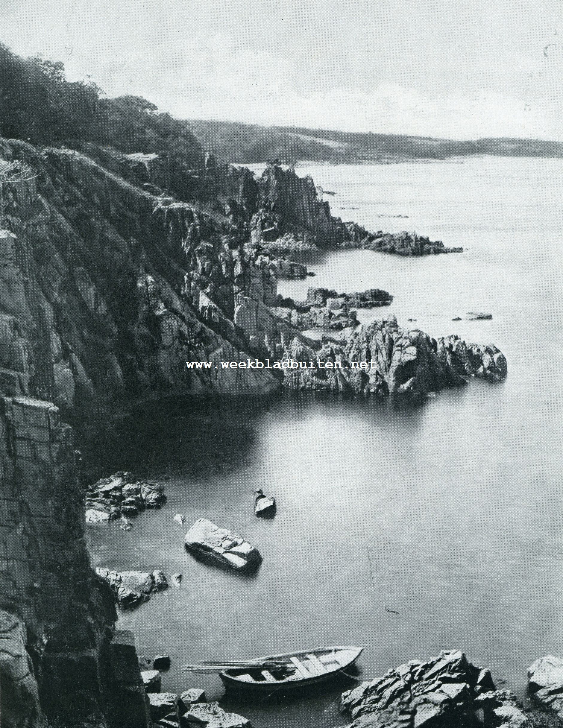 De Heiligdomsklippen bij Ro, aan de kust van het eiland Bornholm