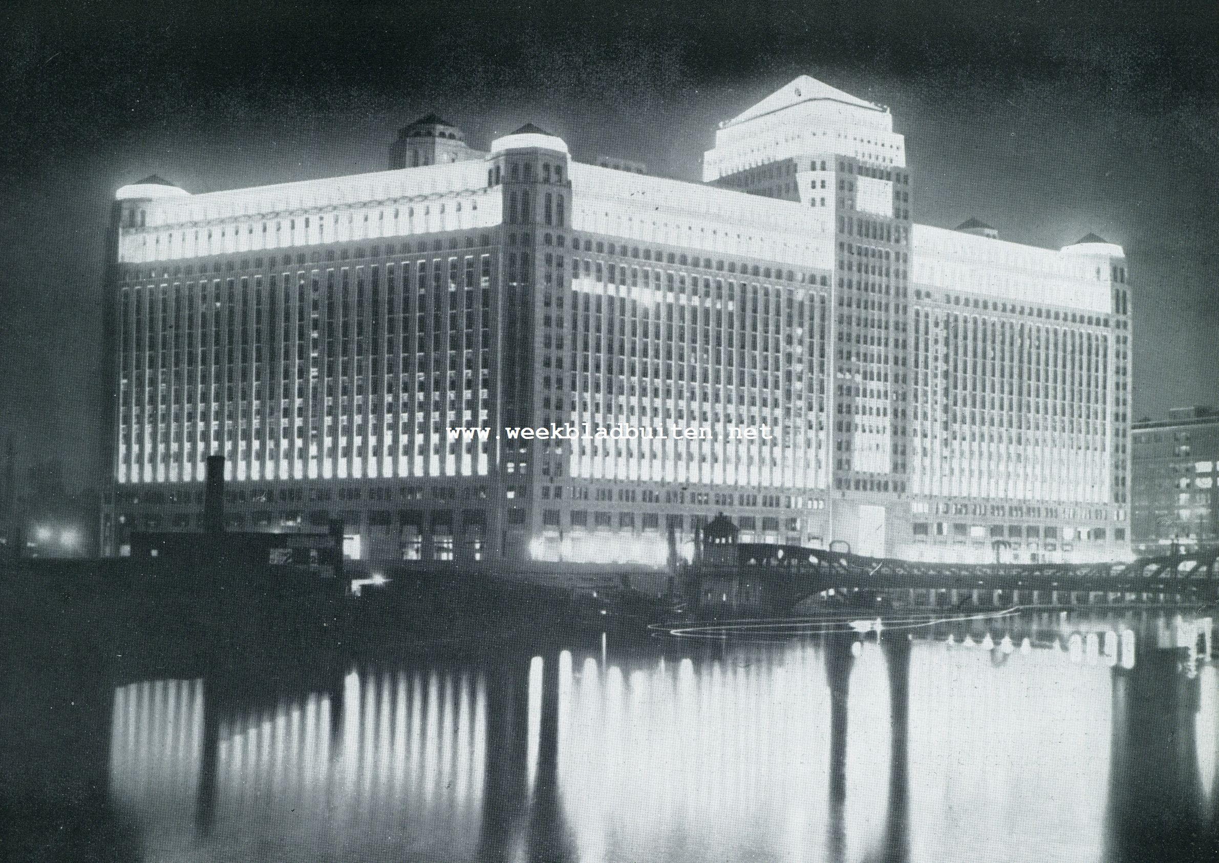 Chicago. Merchandise Market, met zijn 25 verdiepingen en 100 acres vloerruimte is dit het grootste gebouw ter wereld
