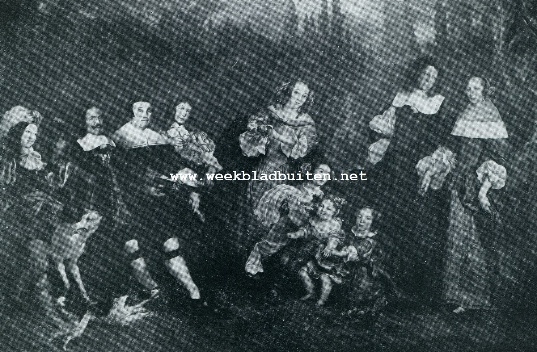 Michiel Adriaansz. De Ruyter en zijn gezin. Naar het schilderij van Jurriaan Jacobson (1662) in het Rijksmuseum
