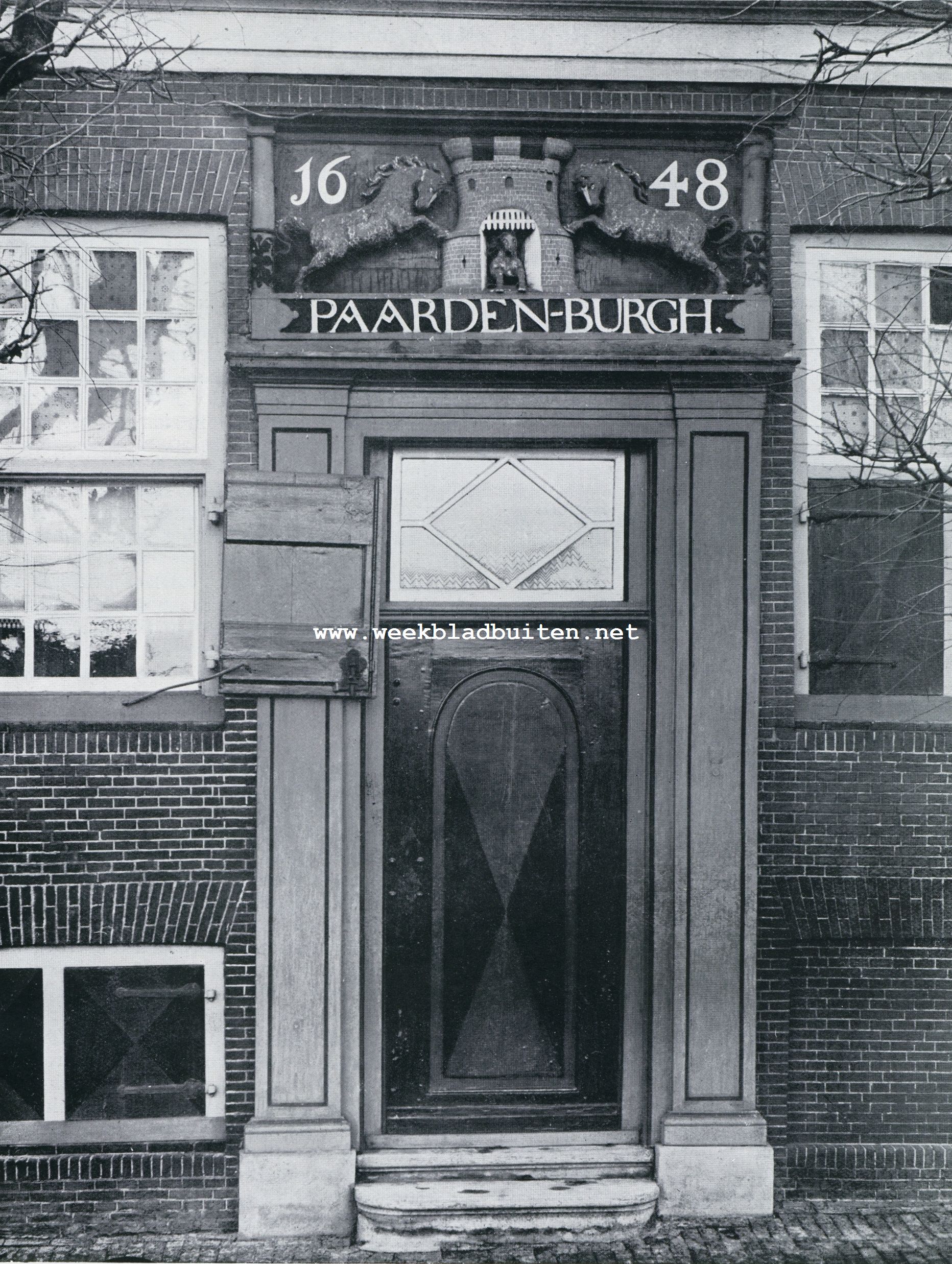 LANGS OUDEN RIJN EN HOLLANDSCHEN IJSEL. INGANG VAN DE HOFSTEDE PAARDEN-BURGH TE BODEGRAVEN