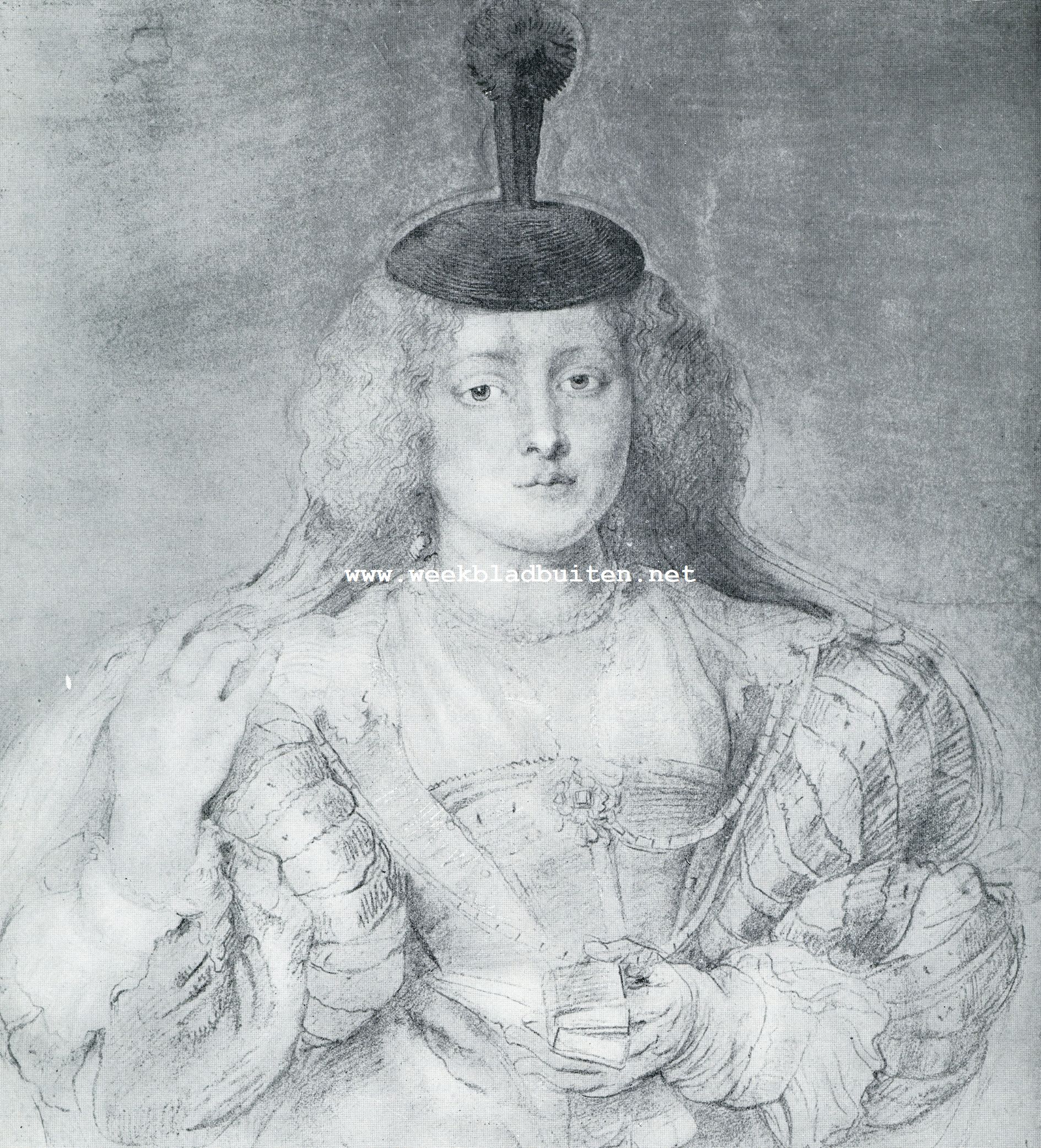 PORTRET VAN HELENE FOURMENT (DE TWEEDE VROUW VAN DEN SCHILDER) DOOR PETER PAUL RUBENS. Tentoongesteld door E. J. van Wisselingh & Co. te Amsterdam op de keuzedentoonstelling van Hollandsche en Vlaamsche schilderkunst er XVIIe eeuw, van 20 Juli tot 20 Augustus 1932