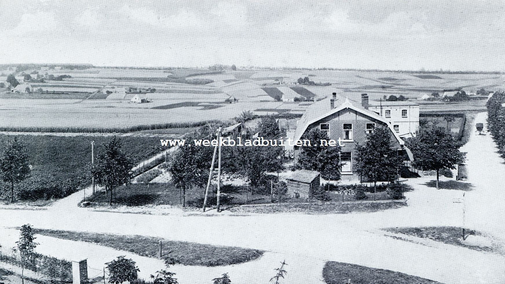 IN HET HEUVELLAND BIJ NIJMEGEN. PANORAMA VAN DEN UITKIJKTOREN ,,DE WITTE MOLEN NABIJ GROESBEEK