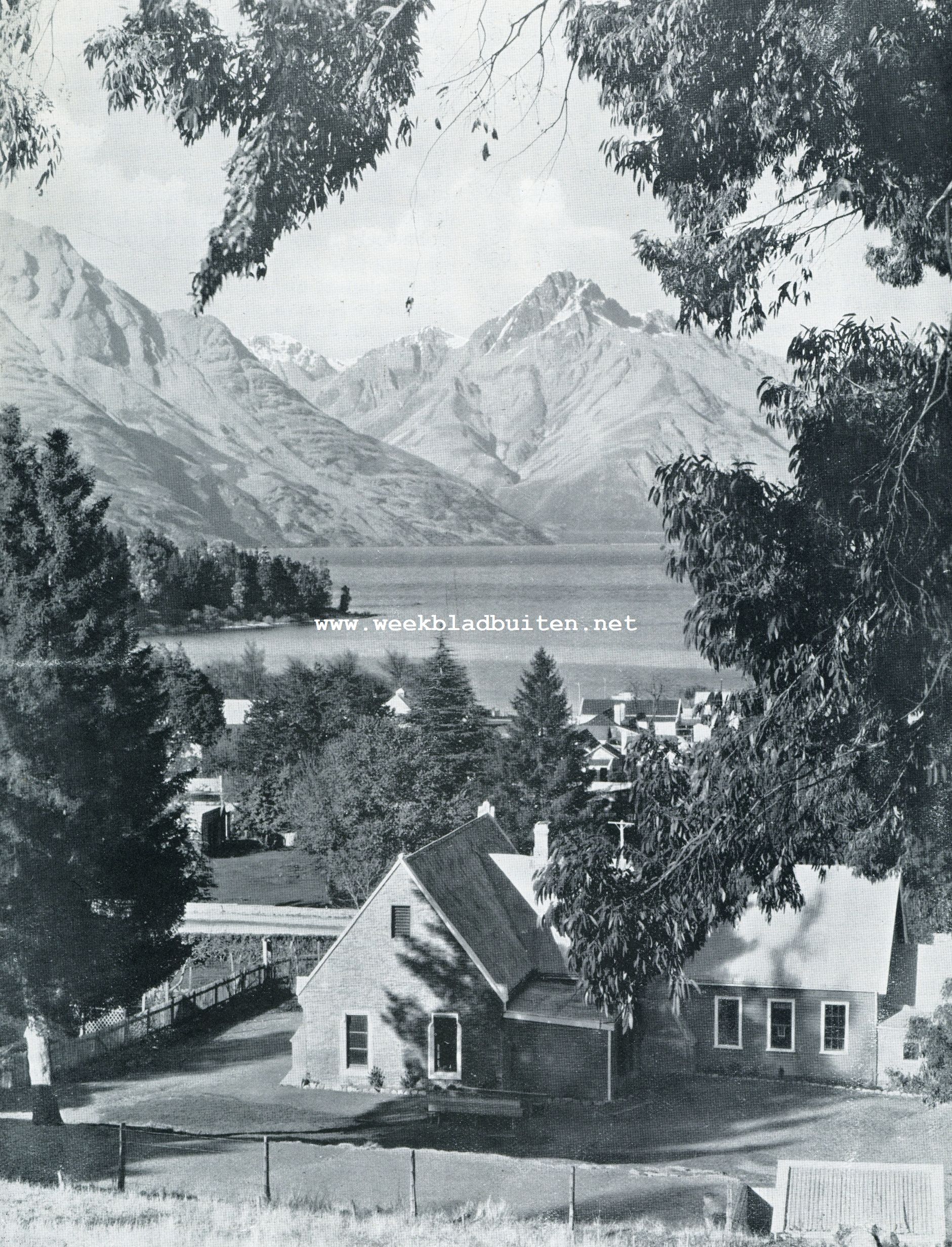 DE CECIL PEAK BIJ WAKATIPU OP HET ZUIDELIJK EILAND VAN NIEUW-ZEELAND (PROVINCIE OTAGO)
