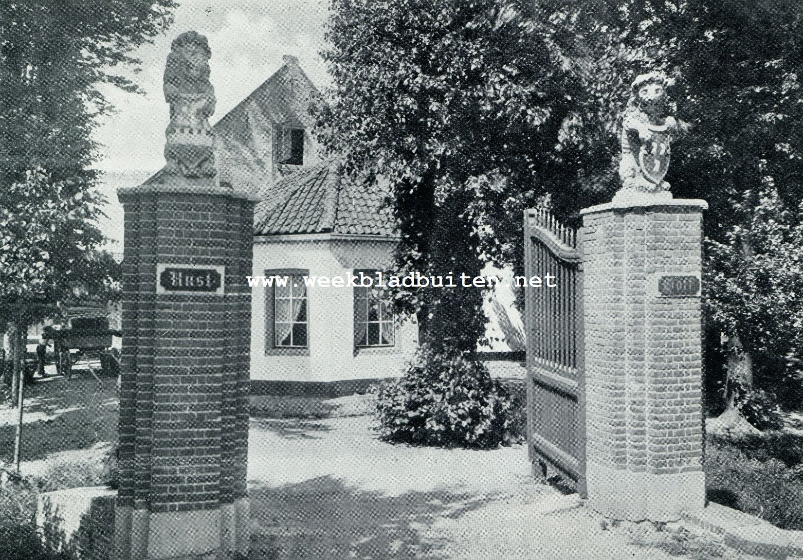 INGANGSHEK VAN HUIZE RUSTHOFF TE MAASLAND