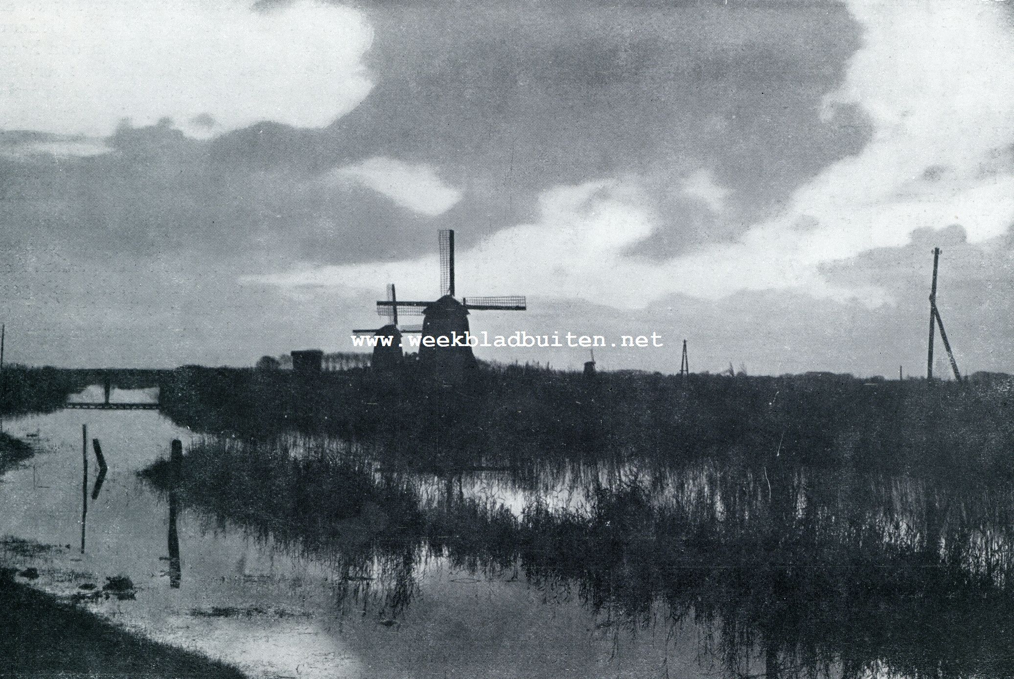 AVONDSTEMMING. TRAMBRUG BIJ SCHERMERHORN