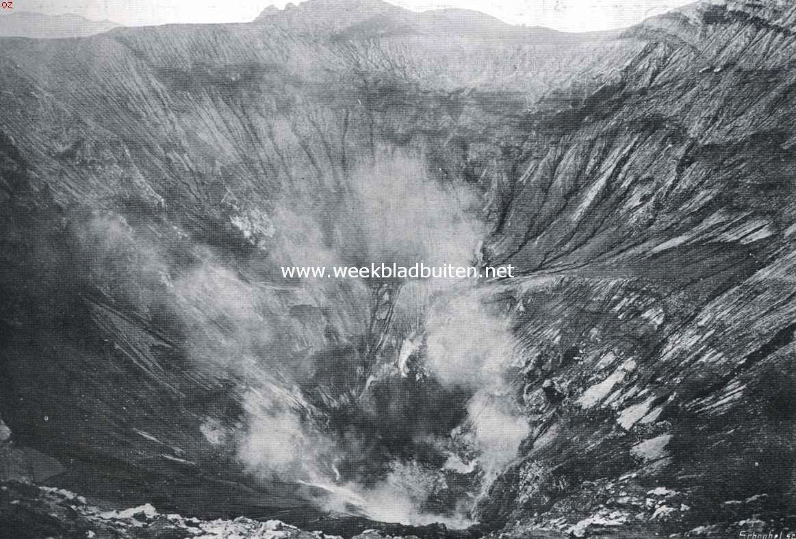 Javaansche vulkaantypen. De Bromo-krater