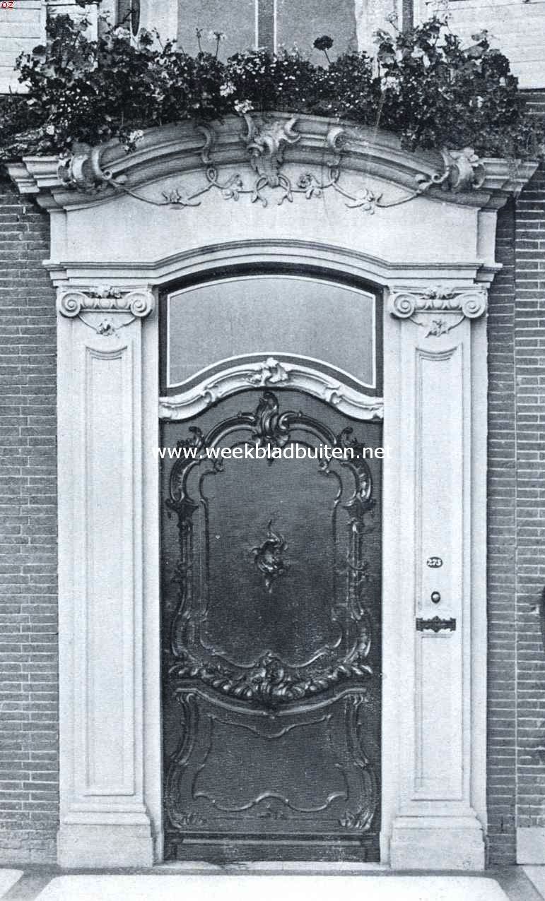 De Alblasserwaard. Deur van het huis naast het Raadhuis te Ameide