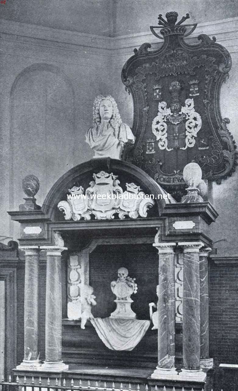 De Alblasserwaard. Grafmonument in de kerk te Noordeloos