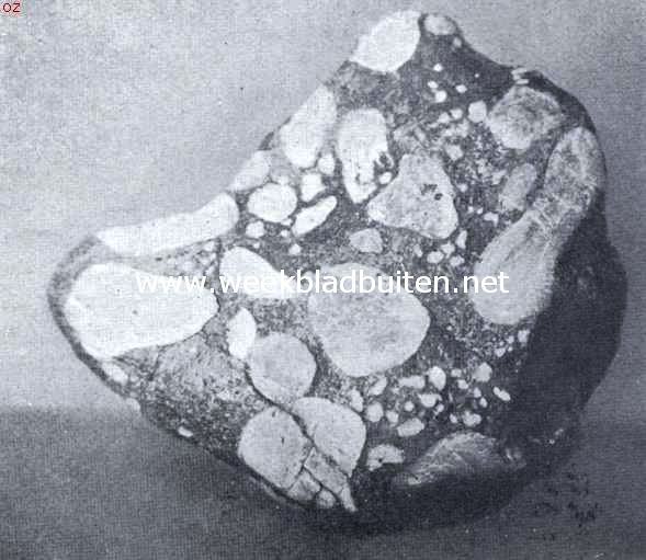 De rustelooze aarde. Z.g.n. puddingsteen (kiezel in kiezel)