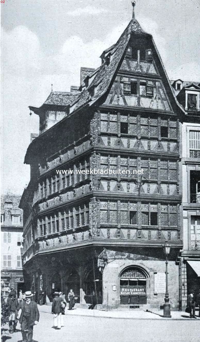 Het oude Straatsburg en zijn kathedraal. Het maison 