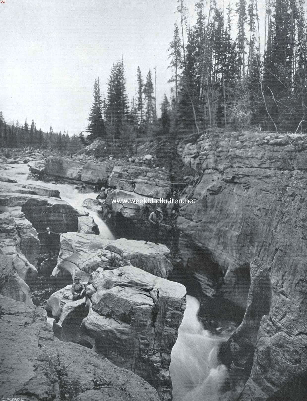 De bovenloop van de Maligne, een Canadeesche rivier (bij het artikel: 