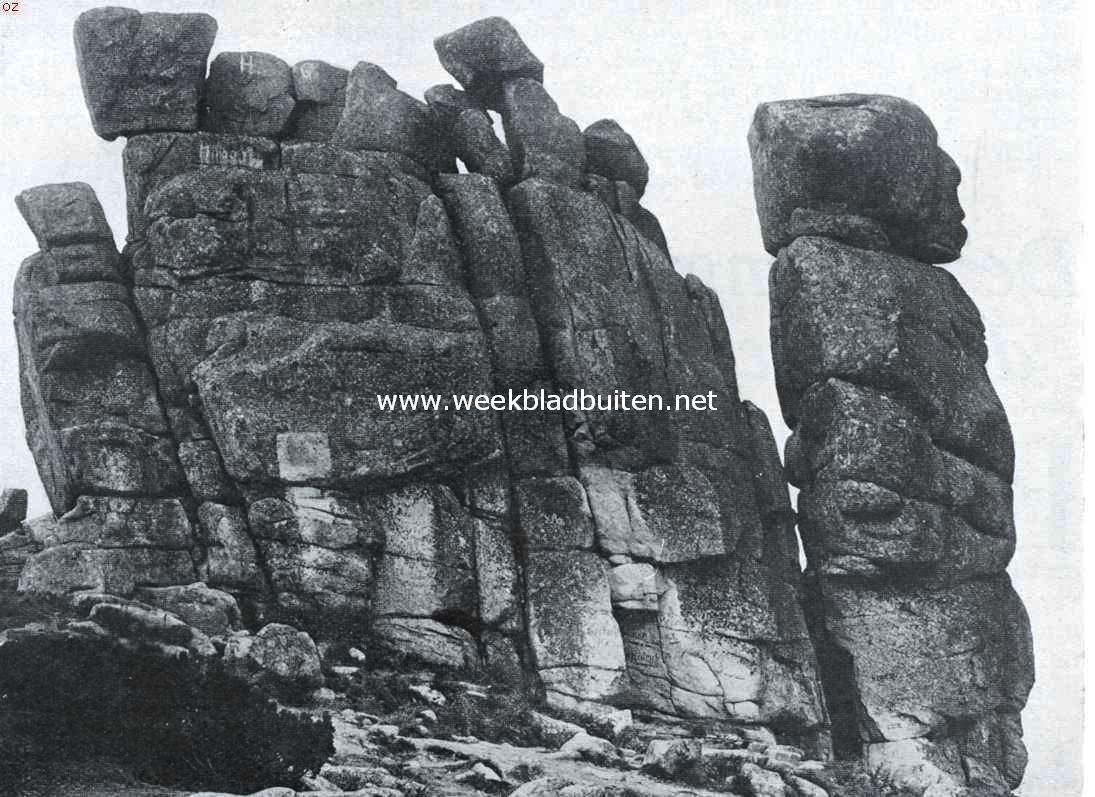 De rustelooze aarde. Bankvormige afzondering in graniet. De Mittagstein (een z.g.n. 