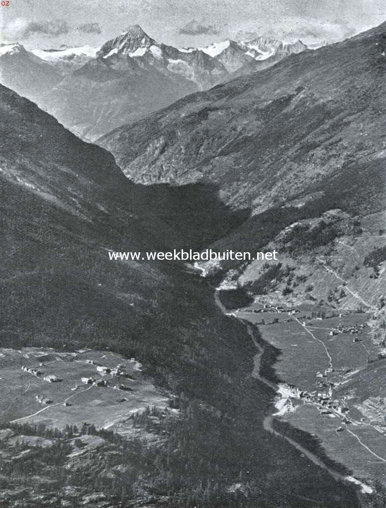 Het Saas-dal met Buschhorn op den achtergrond