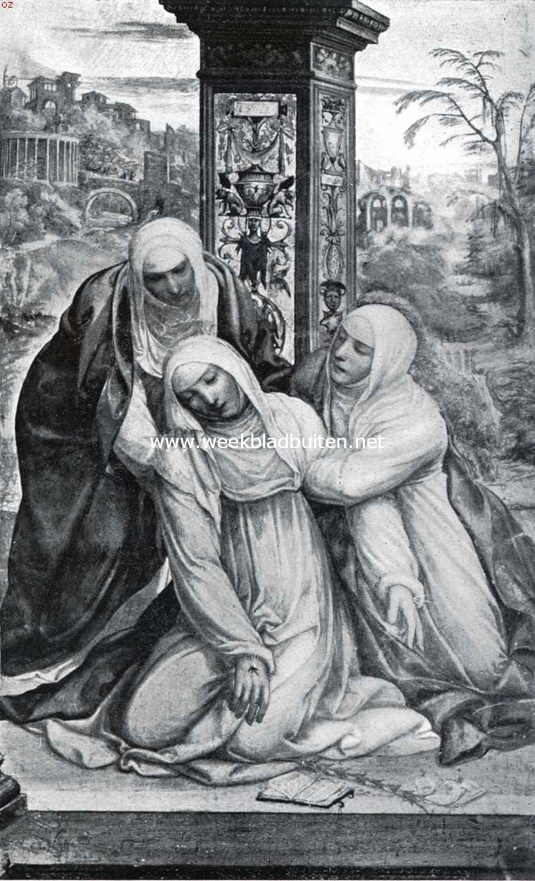 Antonio Bazzi, bijgenaamd Sodoma. Sodoma, dtail uit de bezwijming van de H. Catharina. Fresco in den San Domenico te Siena