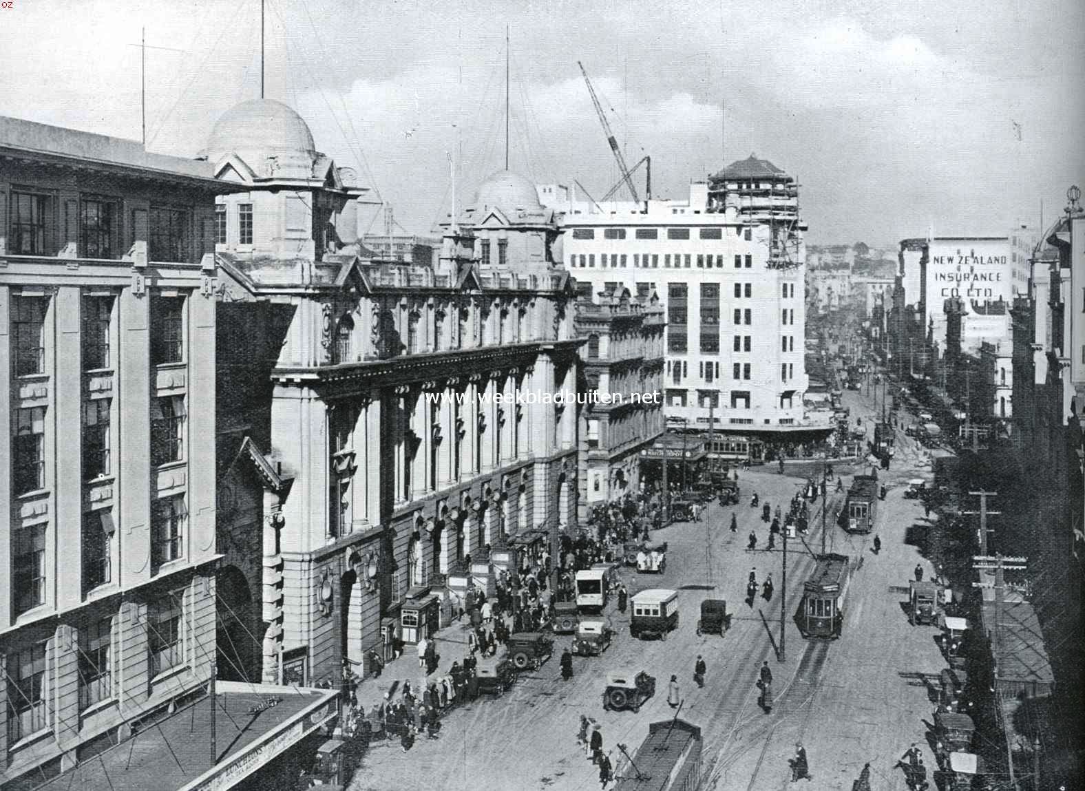 De Queen's Street te Auckland op Nieuw Zeeland