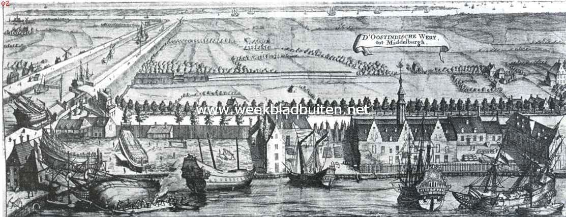 Walcheren, de tuin van Zeeland. De Oostindische werven te Middelburg met op den achtergrond de van 1530-1535 gegraven haven