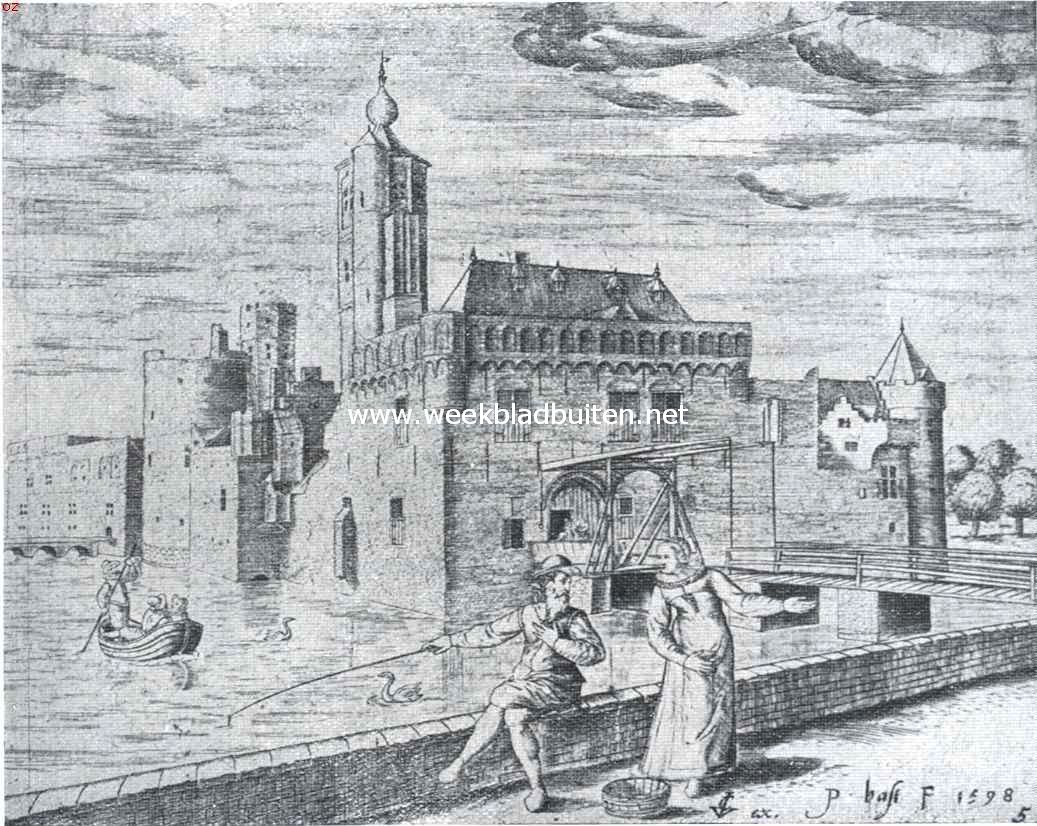Walcheren, de tuin van Zeeland. Het kasteel te West-Souburg in 1598. Naar de ets van P. Bast. Overblijfselen gesloopt in 1783