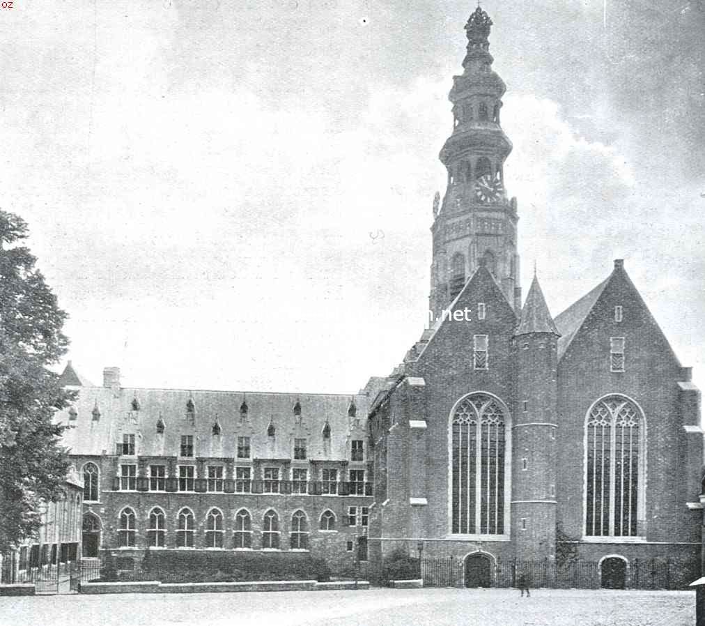 Walcheren, de tuin van Zeeland. De Statenzaal en de Nieuwe Kerk gezien van het westen