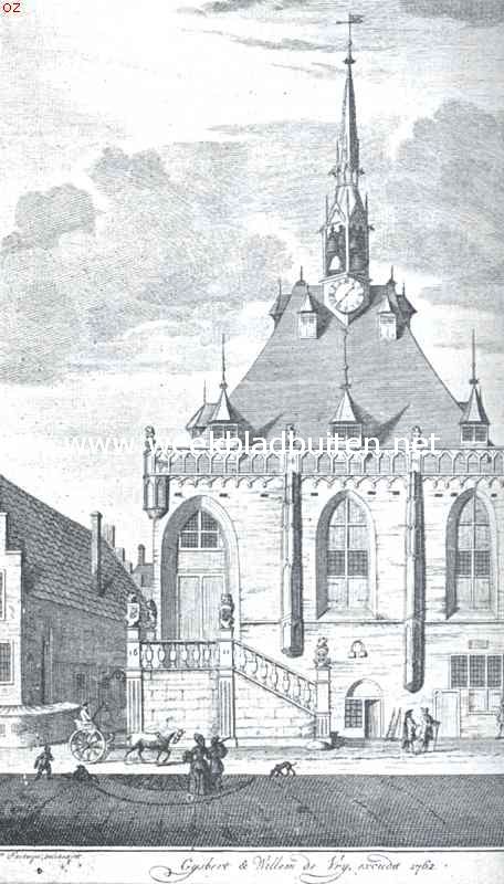 Tusschen Haastrecht en Schoonhoven. - De Vlist. Het Stadhuis te Schoonhoven in de 18e eeuw