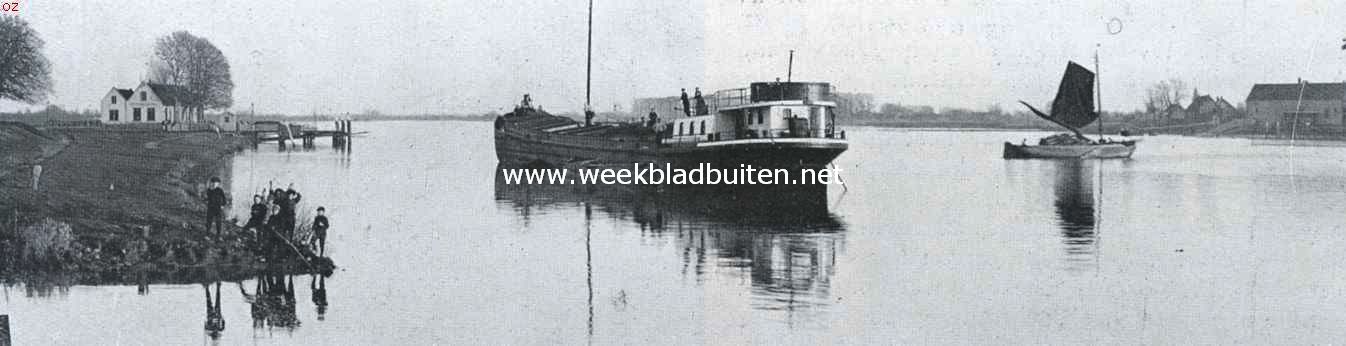 Tusschen Haastrecht en Schoonhoven. - De Vlist. Riviergezicht bij Schoonhoven