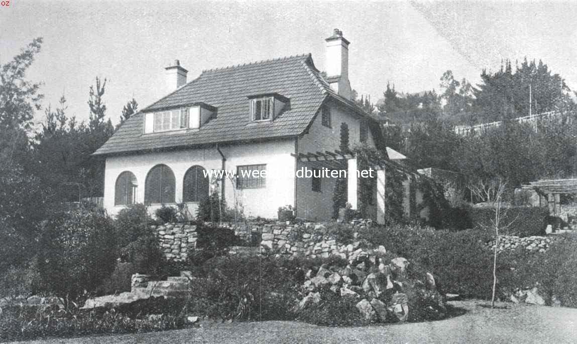 Het stadsleven in Zuid-Afrika. Een modern huis in een buitenwijk van Johannesburg
